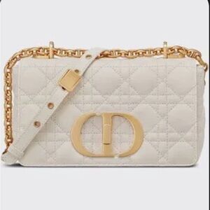 Dior medium white caro cross body